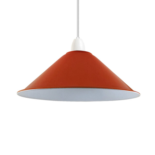 10cm H Metal Cone Lamp Shade in Orange