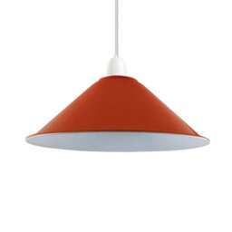 10cm H Metal Cone Lamp Shade in Orange