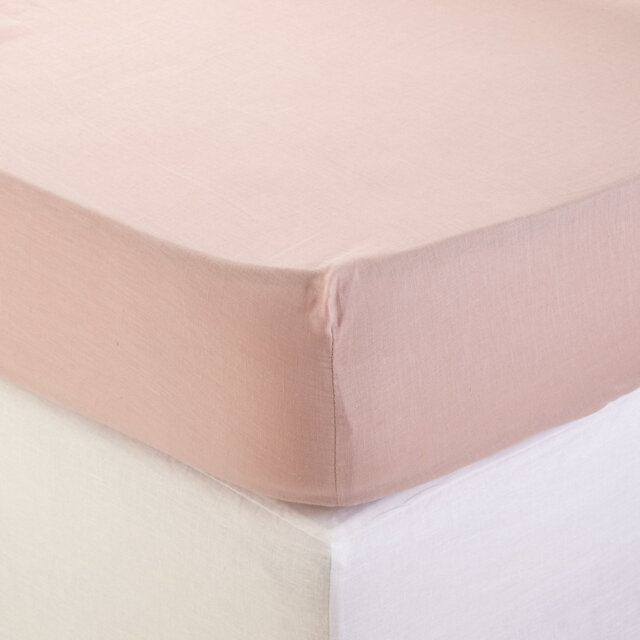 Carlina 100% Linen Plain Weave / Muslin Fitted Sheet