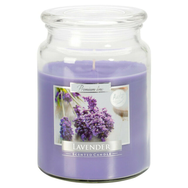 Scented Jar Candle with Glass Holder