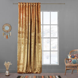 Blackout Thermal with Liner Extra Long & Extra Wide Shiny Velvet Decorative Curtain Panel