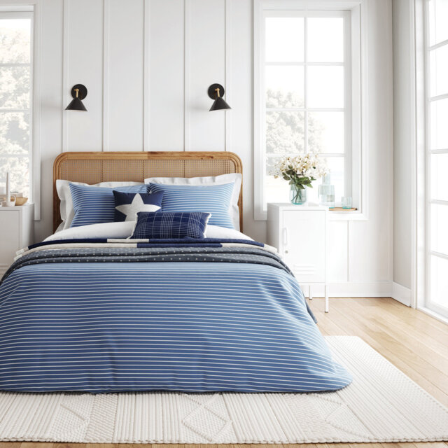 Breton Stripe Modern & Contemporary Duvet Cover Set