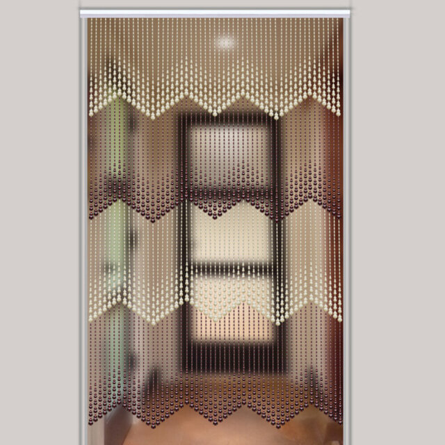 Faux Wood Door Curtain