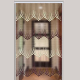 Faux Wood Door Curtain