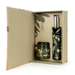Plant / Floral Scented Jar Candle with Glass Holder