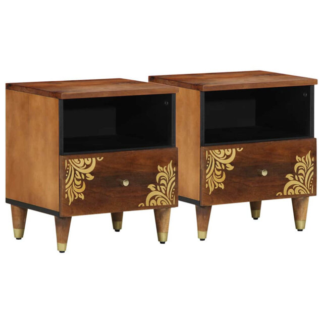 40cm W Solid Wood Bedside Table