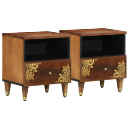 40cm W Solid Wood Bedside Table