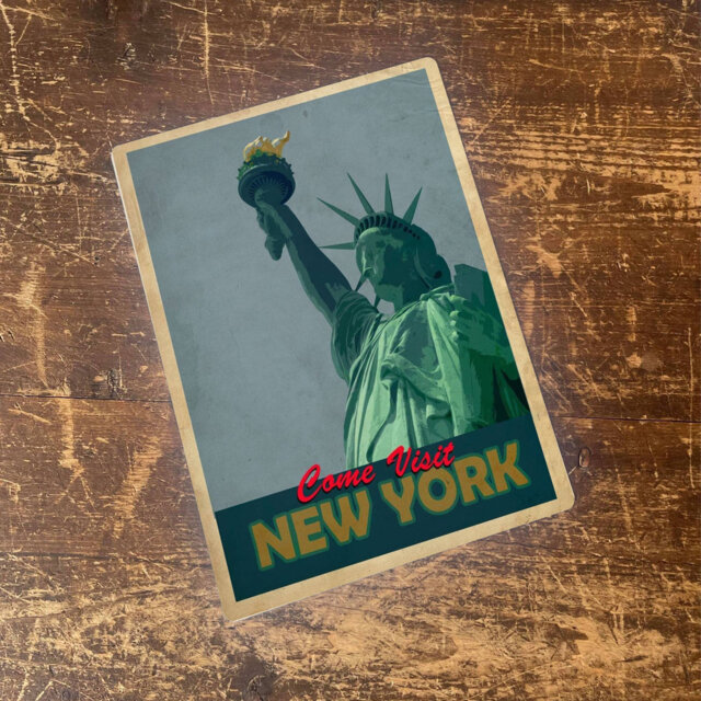 New York USA Metal Travel Wall Décor