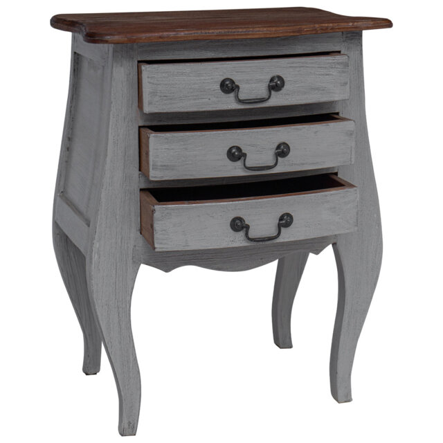 Bedside Cabinet Solid Mahogany Wood 48x35x64 cm