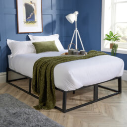 Lassen Black Metal Industrial Platform Bed Frame