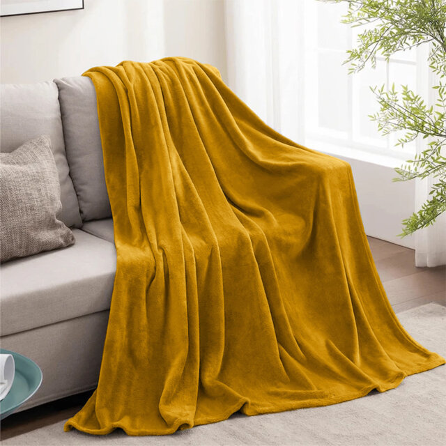 Ultra Soft Plush Faux Fur Reversible Fleece Blanket