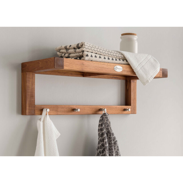 Adirondack Teak Bathroom Shelves