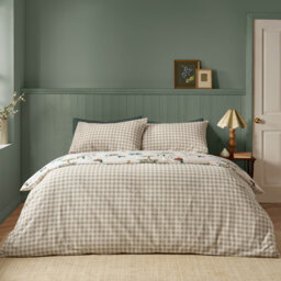 Brushed Mallards Cotton Reversible Duvet Cover Set