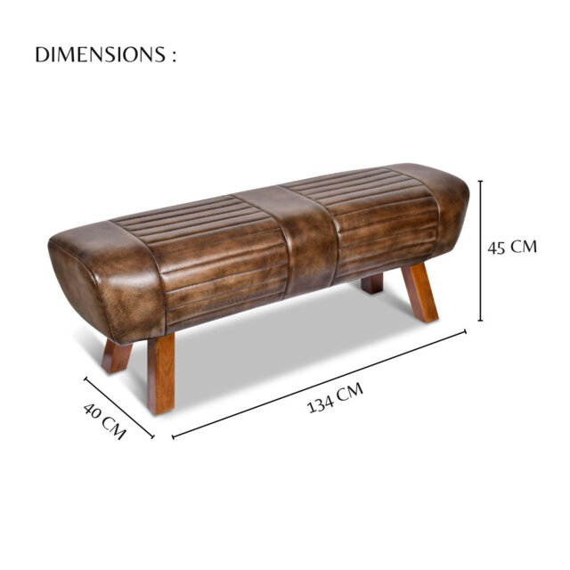 Genuine Leather Hall Bench