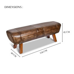 Genuine Leather Upholstered Bench