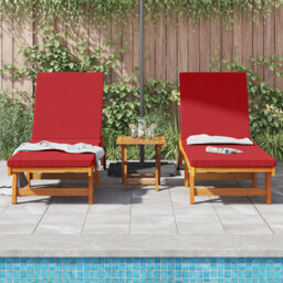 Sun Lounger Outdoor Sunbed Lounge Bed Garden Day Bed Solid Acacia Wood