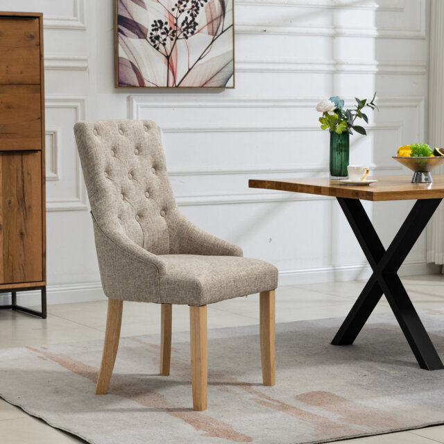 Set of 2 Ravenna Upholstered Fabric Dining Chair