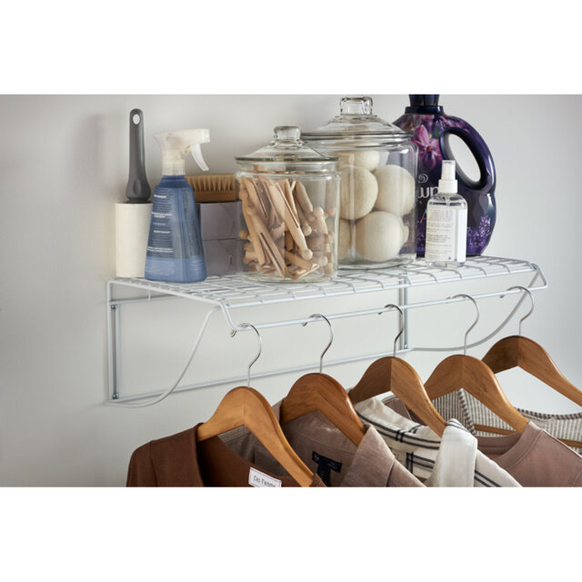 Utility Laundry Shelf with Towel Bar by ClosetMaid