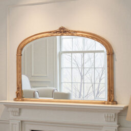 Overmantle Arched Bevelled Victorian Mirror