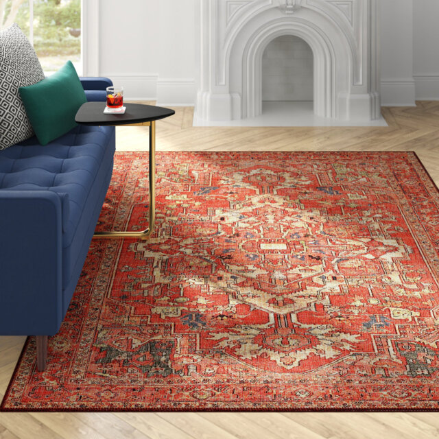 Thoms Flatweave Red/Beige Rug