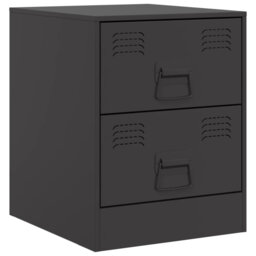 Vidaxl Bedside Cabinet 34.5X39x44 Cm Steel