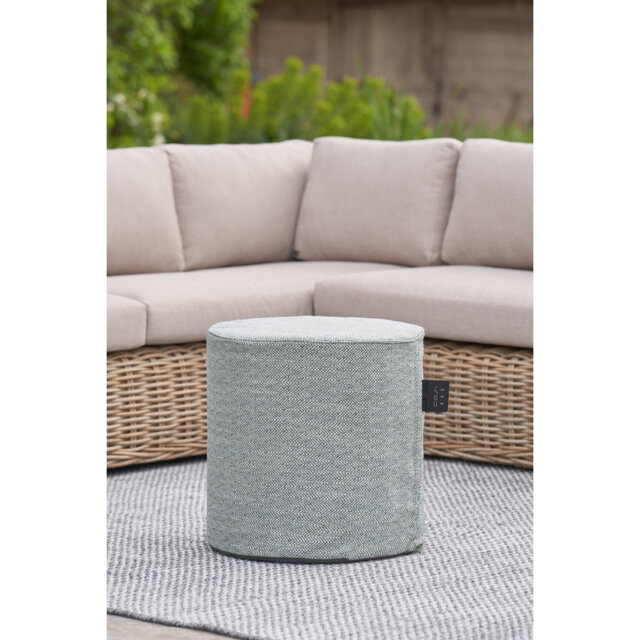 Cosipouf 45cm Wide Round Chevron Pouf Ottoman