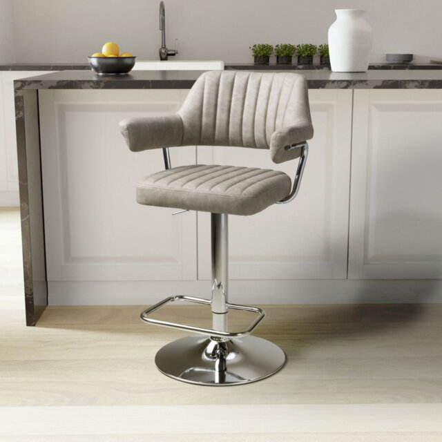 Colby Leather Effect Bar Stool