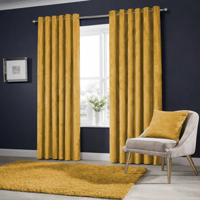 Winkel Premium Velvet Eyelet Ready Made Thermal Drapes & Curtains