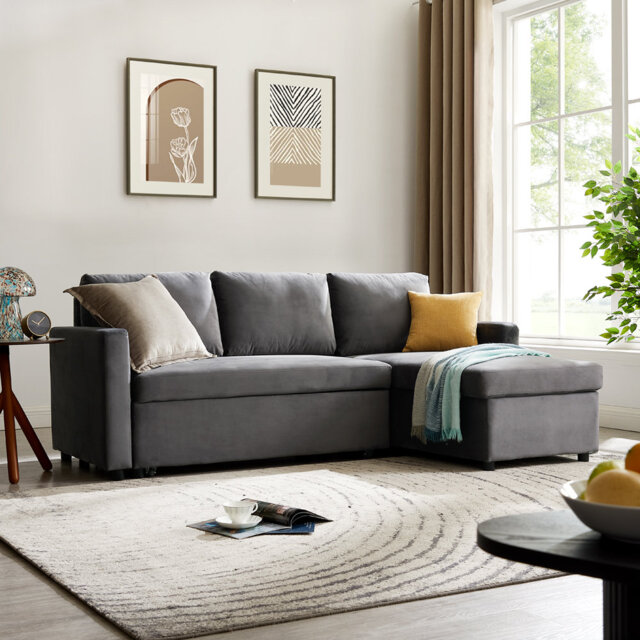 Tannum 3 Seater Velvet Sofa Bed