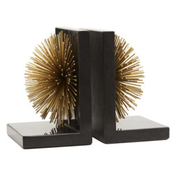 Bilboa Set Of Two Starburst Black Bookends