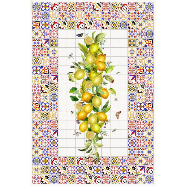 Inouye Pink/Yellow/White Indoor/Outdoor Rug