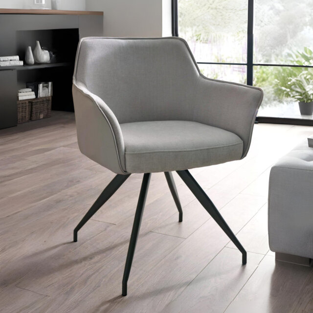 Blocher 48cm H Fabric Upholstered Side Chair in Beige