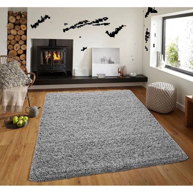Modern Living Room Thick Large Shaggy Rug Bedroom Round Fluffy Carpet Hallway Runner Rug