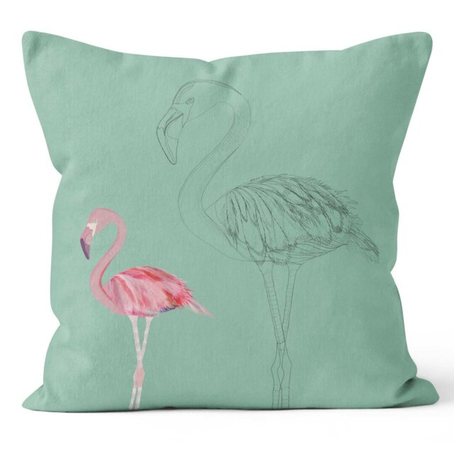 Flamingo - Funky Art Cushion - Echo - House of Turnowsky Cushion