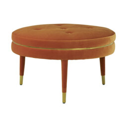 Reuben 76cm Wide Tufted Round Solid Colour Ottoman