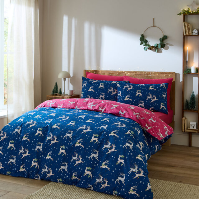 Christmas Reindeer Cotton Duvet Cover Set Set