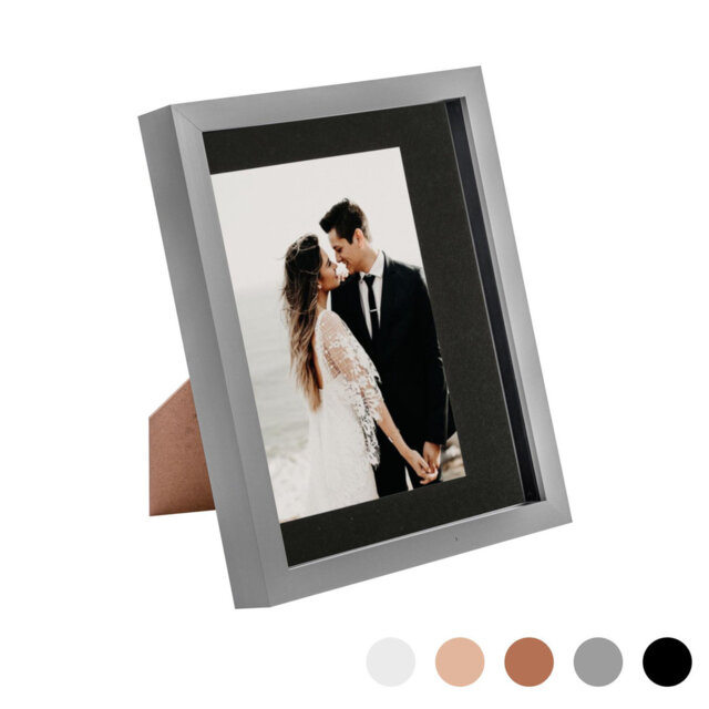 "Nicola Spring - 3D Box Photo Frame - 8 x 10"" with 5 x 7"" Mount"