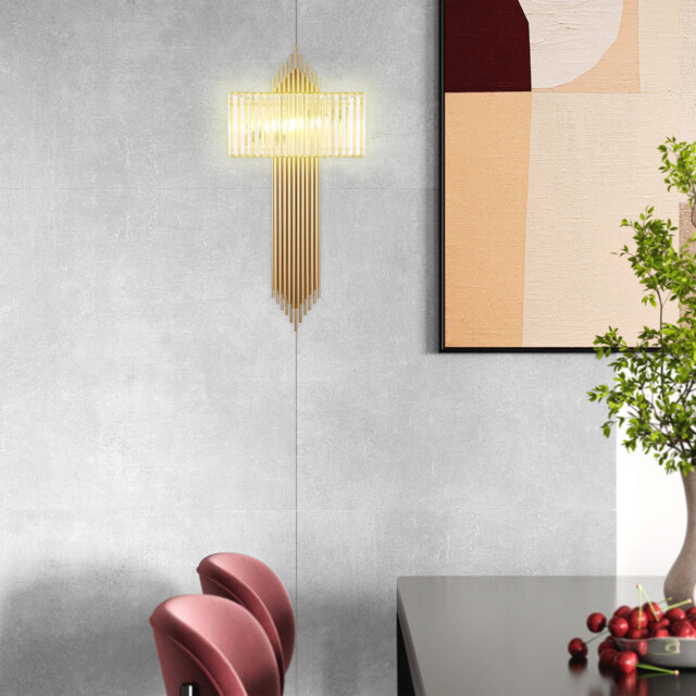 Veronica -Modern Gold Wall Lamp â Indoor Sconce for Home, Hotel & Restaurant