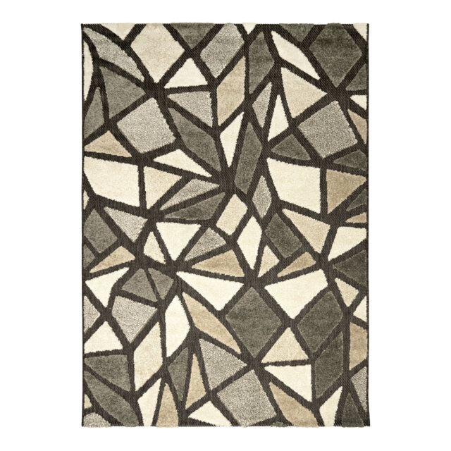 Pangburn Dehors-Dedans Cubisme Power Loom Brown/Beige/Grey Indoor/Outdoor Rug