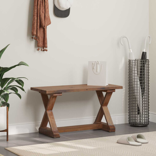 Bench Natural Solid Reclaim Wood Rustic Indoor Dining Furniture Finish