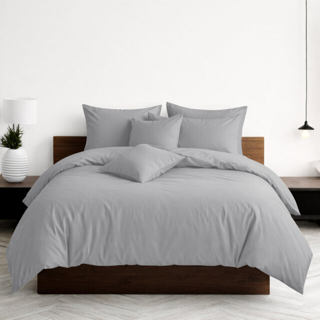 Luxury 3-Piece Dyed Duvet Cover Set With Pillowcases
