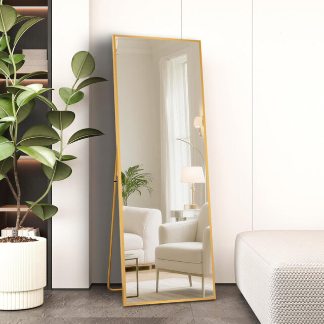 Full Length Mirror 140X40cm Free Standing, Hanging Or Leaning, With Aluminum Alloy Frame