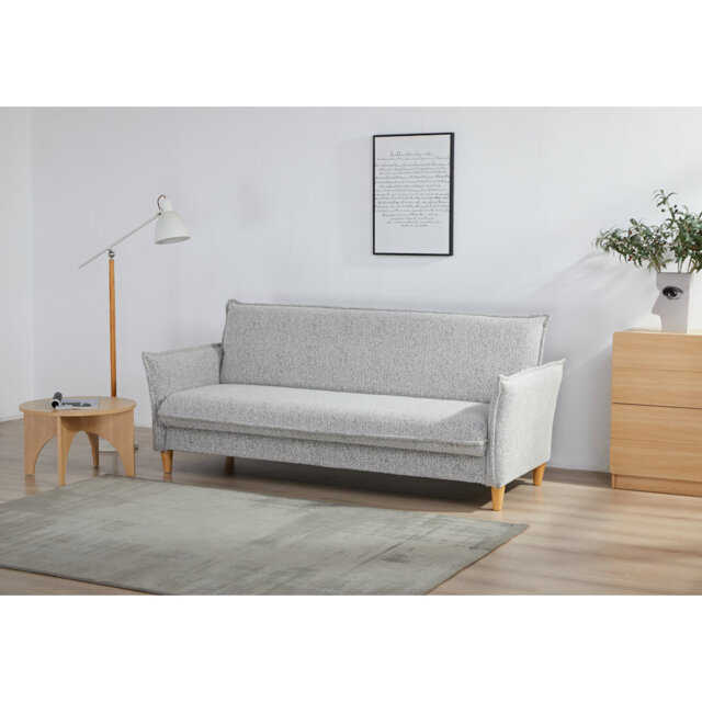 Clicto Fabric Click-Clark 3 Seater Sofa Bed with Storage