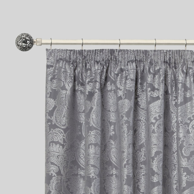 Abrahamson Antique Brass Adjustable 160cm to 300cm 2cm Single Curtain Pole