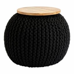 Ingersoll 40cm Wide Round Solid Colour Pouf Ottoman
