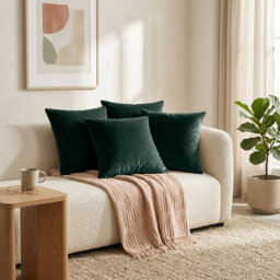 Plain Velvet Cushion Cover-(Pack of 4)