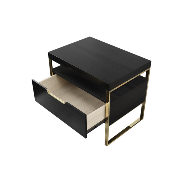 56cm W Metal Bedside Table