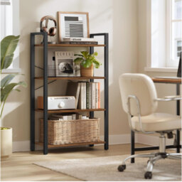Alaira 120cm H x 66cm W Steel Standard Bookcase