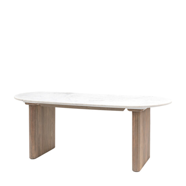 Conayr Oval Marble Top Dining Table