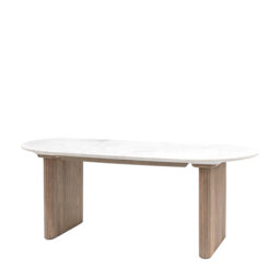 Conayr Oval Marble Top Dining Table